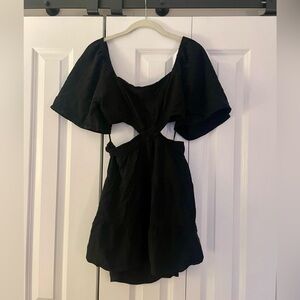 Forever 21 Black Smocked Dress